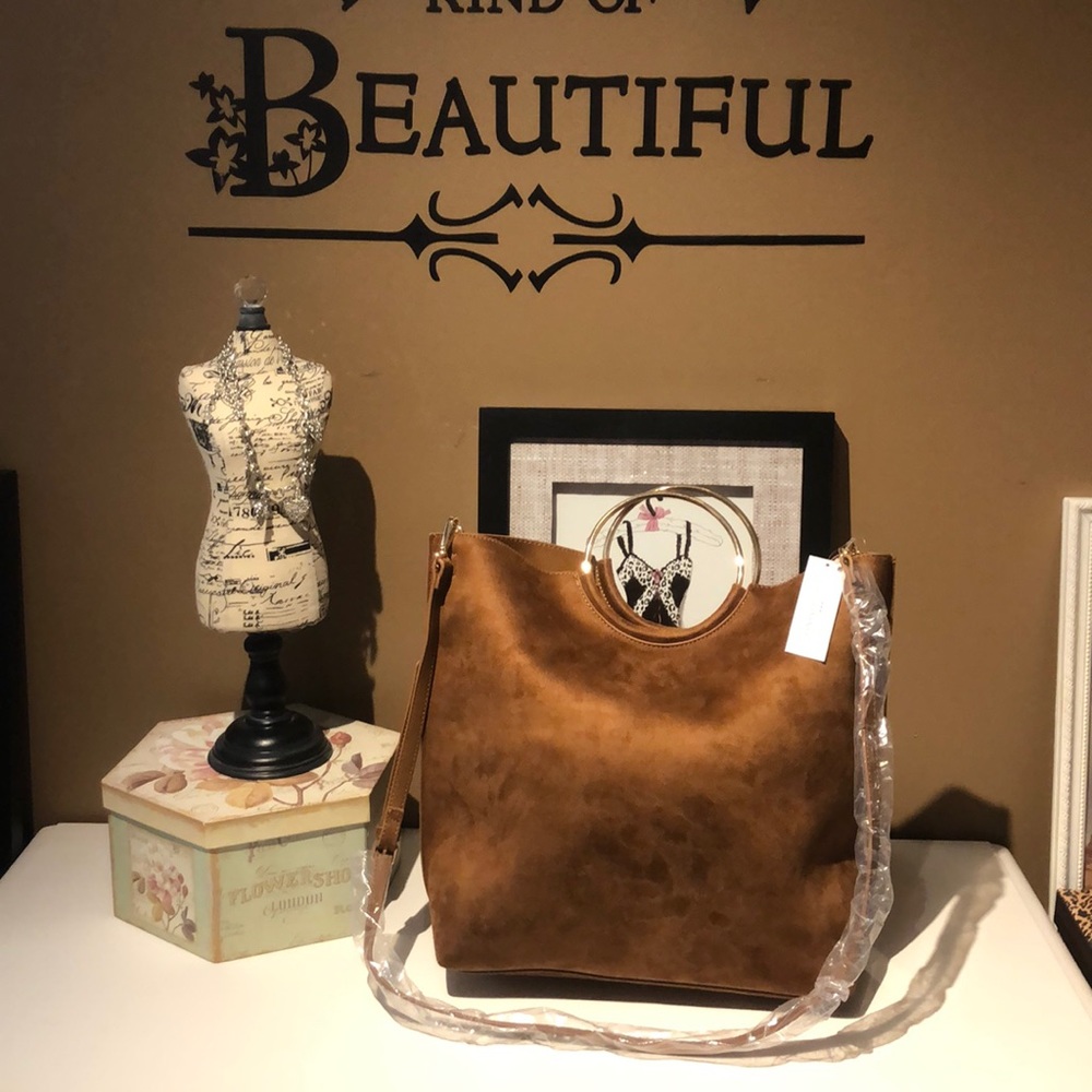 NWT Banana Republic Faux Suede Tote